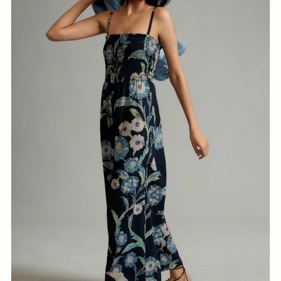 Pilcro smocked wide leg jumpsuit EUC - Picture 3 of 4